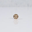 18K YG Letter C Textured Circle Ironwork / 0.2gr / 7mm /