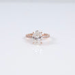 14K RG Lab Diamond Oval Cut Brilliant With Certificate Engagement Ring / 3.9gr / Sz 7 / 3.02Ct Lab / F / VS1