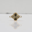 18K YG Diamond Cut Clover Ironwork / 1.42gr / 0.6in /