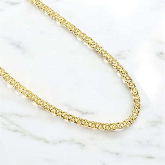 10K YG Chino Link With Sleek Lock Chain / 42.88gr / 6.5mm / 24in /