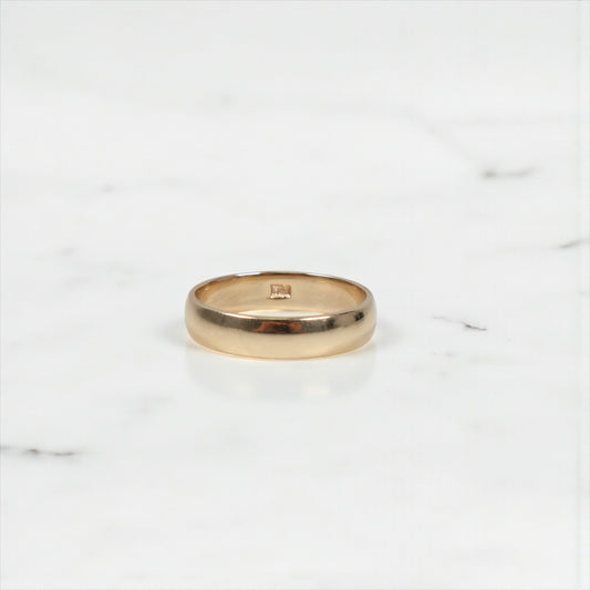14K YG Band Engagement Ring / 2.82gr / Sz 12 / 5mm /