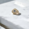 10K YG Luxury Round Solitaire Rings / 10.73gr / Sz 10 3/4 / White Zircons