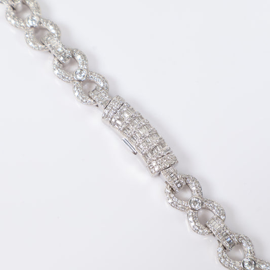 10K WG Diamond Infinite - Baguette Cash Chain / 168gr / 10mm / 22in / D-23.82Ct