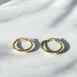 18K Yellow Gold Sami Hoop Earrings / 1.71gr / 1.2in