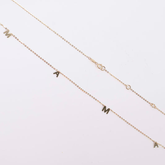 14K YG MAMA Chain / 1.5gr / 1mm / 18in /