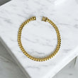 14K YG Micro Cuban Anklet / 37.9gr / 6.9mm - 10in