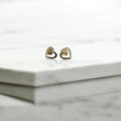 14K YG Fashion Heart Stud Earrings / 1gr / 8mm /