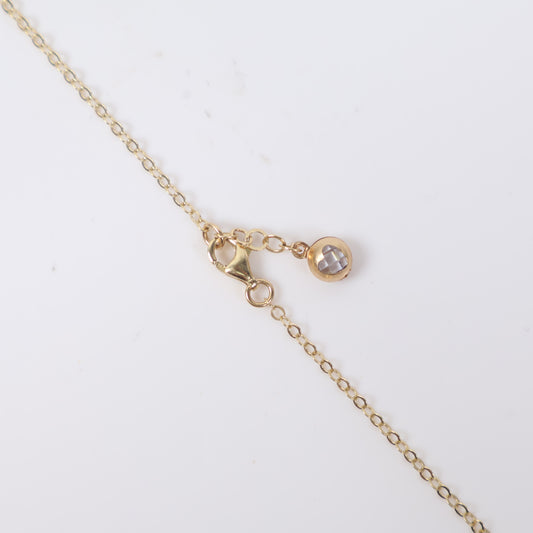 14K YG Roll-On With Star Set Jewelry / 4.55gr / 1.8mm / 18in /