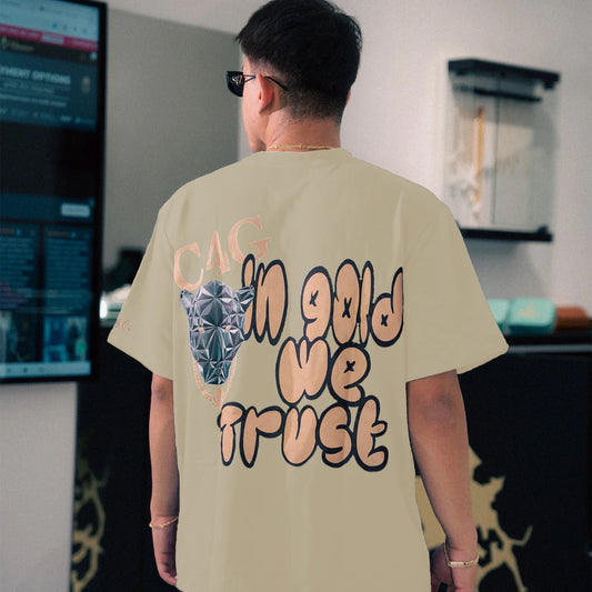 In Gold We Trust Beige T-Shirt