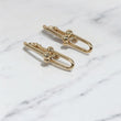 14K YG Fany Stud Earrings / 2.75gr / 0.8in /
