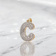 10K YG Diamond Letter C Pendant / 2.24gr / 1.1in / 0.48Wt Dia