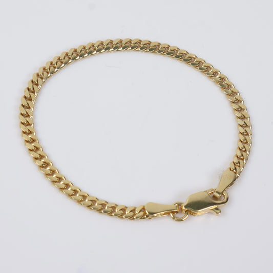 10K YG Micro Cuban Links Bracelet / 4.3gr / 3mm / 6.5in /