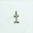 10K Yellow Gold Letter I Pendant With Diamond 0.72Ct / 3.2gr
