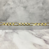 14K Yellow Gold Figaro Chain / 29gr / 6.7mm / 22in