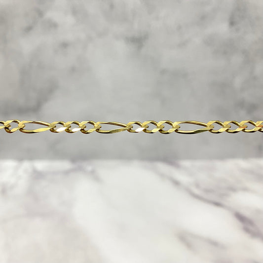 14K Yellow Gold Figaro Chain / 16.3gr / 5.3mm / 20in