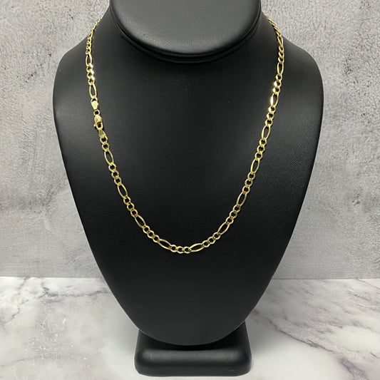 14K Yellow Gold Figaro Chain / 10.7gr / 4.4mm / 18in