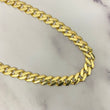14K Yellow Gold Monaco Cuban Link Chain With Zircons / 62.4gr / 13.4mm / 24in