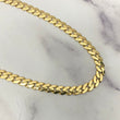14K Yellow Gold Monaco Cuban Link Chain With Zircons / 32.3gr / 10.8mm / 18in