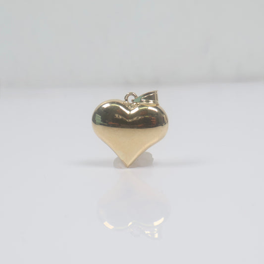 14K YG Heart Pendant / 2gr / 0.7in /