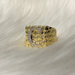 10K Yellow Gold Nugget Letter C Ring 0.29Ct Dia / 12.4gr / Size 11