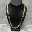 14K Yellow Gold Monaco Cuban Link Chain With Zircons / 32.4gr / 9.2mm / 24in