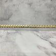 14K Yellow Gold Monaco Cuban Link Chain With Zircons / 15.1gr / 5mm / 18in