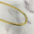 14K Yellow Gold Monaco Cuban Link Chain With Zircons / 18.7gr / 6.2mm / 22in