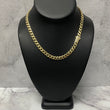 14K Yellow Gold Monaco Cuban Link Chain With Zircons / 21gr / 6.2mm / 20in