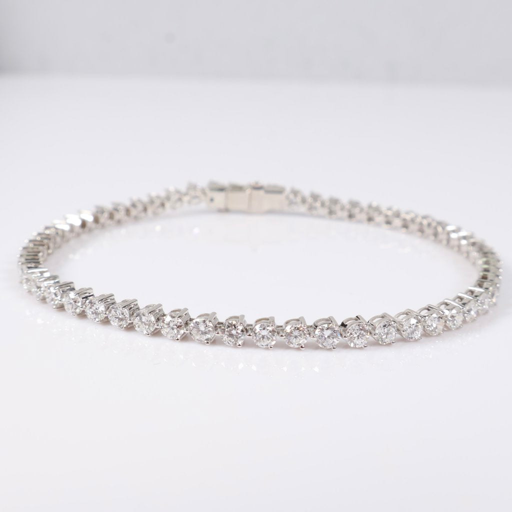 14K WG Lab Diamond Tennis Bracelet / 5.75gr / 3mm / 7in / 4.20Ct Lab / VS / F