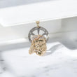 Jesus Face Pendant 14K Three Colour Gold With Zirconia / 11.8gr