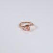 14K RG Lab Diamond Pear Cut Brilliant With Certificate Engagement Ring / 3.2gr / Sz 5 3/4 / 1.01Ct Lab Dia / Fancy Vivid / Pink / VS1
