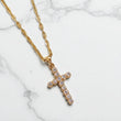 14K-21K Diamond Cross Set Jewelry / 12.67gr / 2.7mm / 18in / Wt Dia