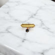 10K YG plate Azabache Brooch / 0.5gr / 0.8in /