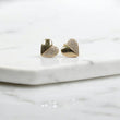 14K YG Fashion Heart Stud Earrings / 2.05gr / 11mm /