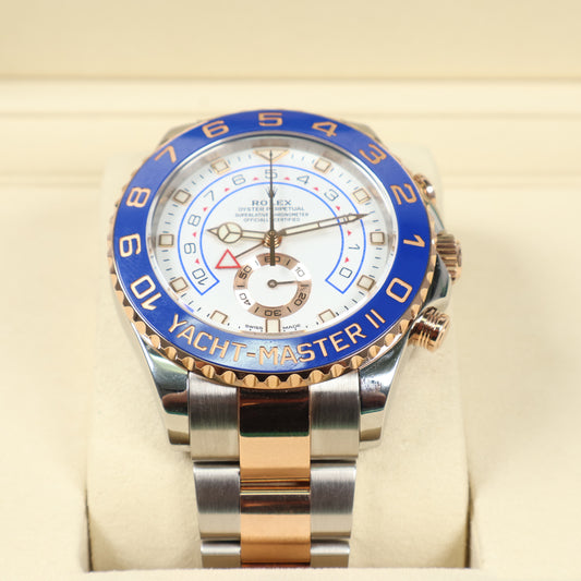 Rolex Yacht-Master II White Dial On Oyster Ref 116681 2018 Watch / 44mm /