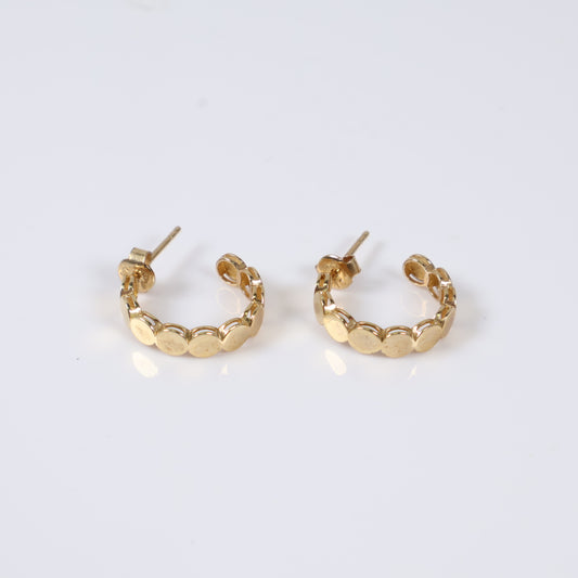 10K Yellow Gold Luxury Hoop Earrings / 2.2gr