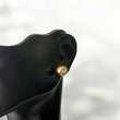 18K Yellow Gold Diamond Cut Ball Stud Earrings / 1.55gr / 9mm