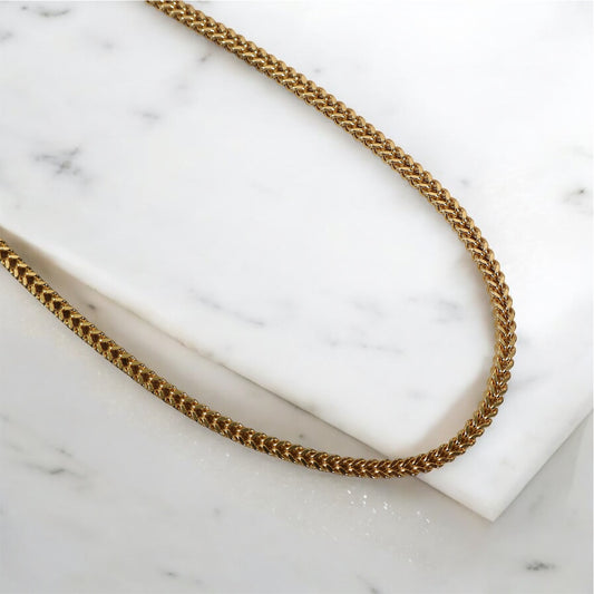 10K YG Franco Link Chain / 13.1gr / 3.2mm / 24in