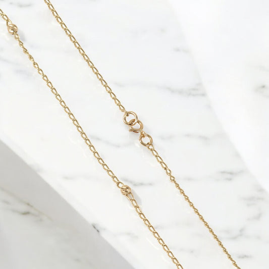 18K Yellow Gold Balls Chain / 3.2gr / 1.4mm / 18in