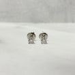 14K White Gold  Diamond Solitaire Round Stud Earrings 0.39Ct Dia / 0.77gr / 3mm