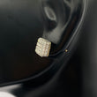 10K Yellow Gold Diamond Square Stud Earrings 0.24Ct / 1.5gr