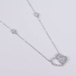 14K WG Diamond Double Heart Set Jewelry / 3gr / 1mm / 18in / 0.60Ct / VS2-SI / G-H