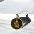 14K Yellow Gold Virgen Pendant With Zirconia / 8.3gr
