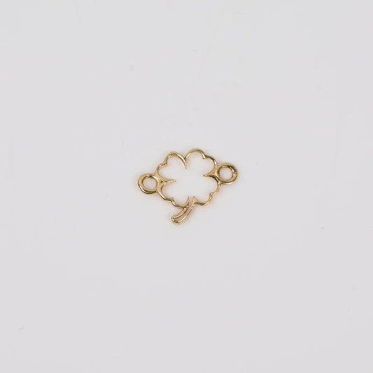 18K YG Lucky Clover Ironwork / 0.22gr / 0.4in /