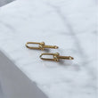 14K YG Fany Stud Earrings / 2.6gr / 0.8in