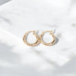 14K YG Fashion Hoop Earrings / 1.4gr / 0.7in /