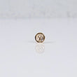 18K YG Letter Y Textured Circle Ironwork / 0.2gr / 7mm /