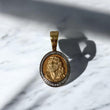 18K Yellow Gold Jesus Pendant With Zircons / 15.7gr