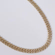 10K YG Diamond Cuban Links Bustdown Chain / 31.26gr / 6.5mm / 22in / 5.29Ct Dia