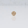 18K YG Letter P Textured Circle Ironwork / 0.2gr / 7mm /